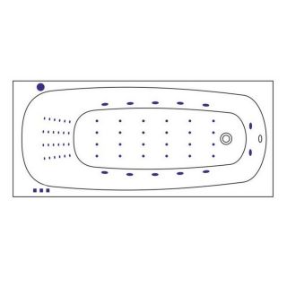 Гидромассажная ванна WHITECROSS Layla 0102.170075.100.NANO.GL 170x75 см Nano золото